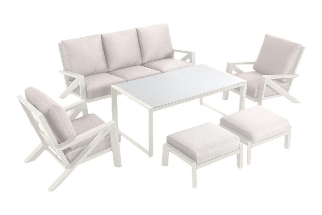 Carini Dining Loungeset - White