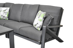 Carini Hoek Loungeset - Black / Hoge tafel