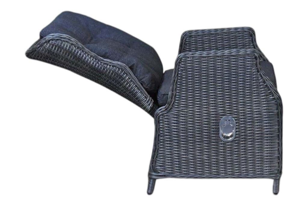Surakarta-Darwin verstelbare Tuinset 4 Personen - Rock Grey