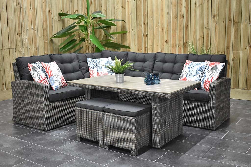 Denver Dining Loungeset - Kobo Grey / Polywood