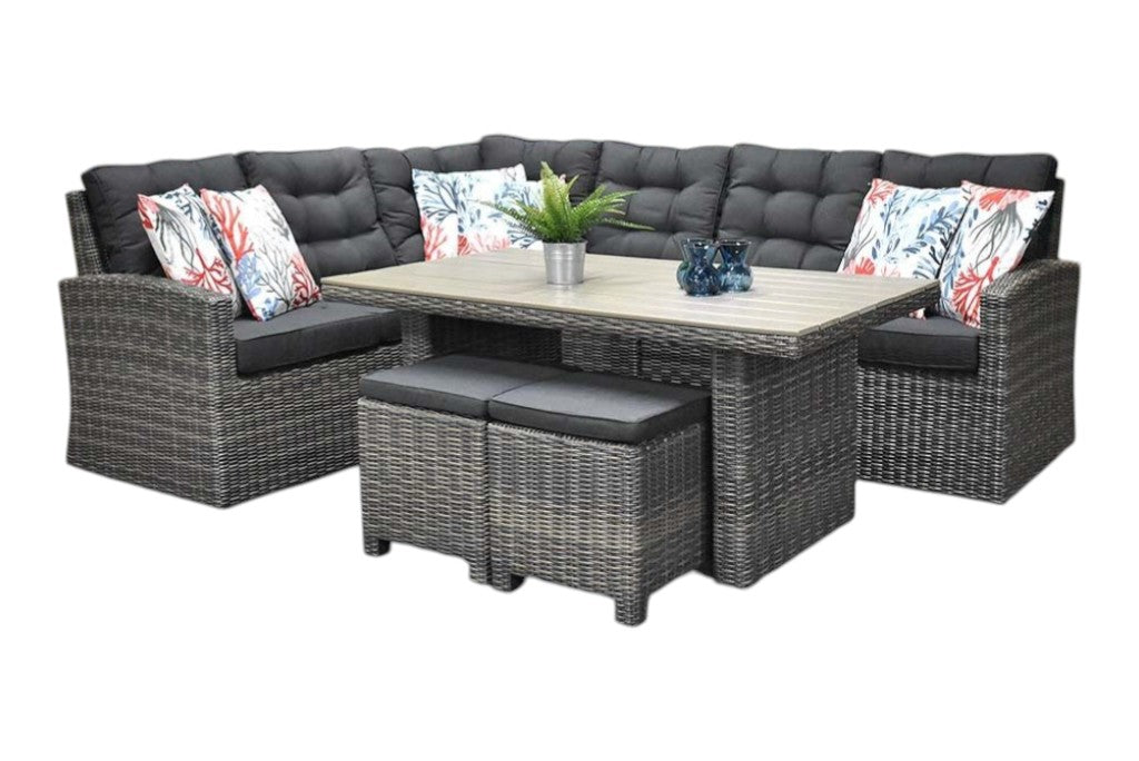 Denver Dining Loungeset - Kobo Grey / Polywood