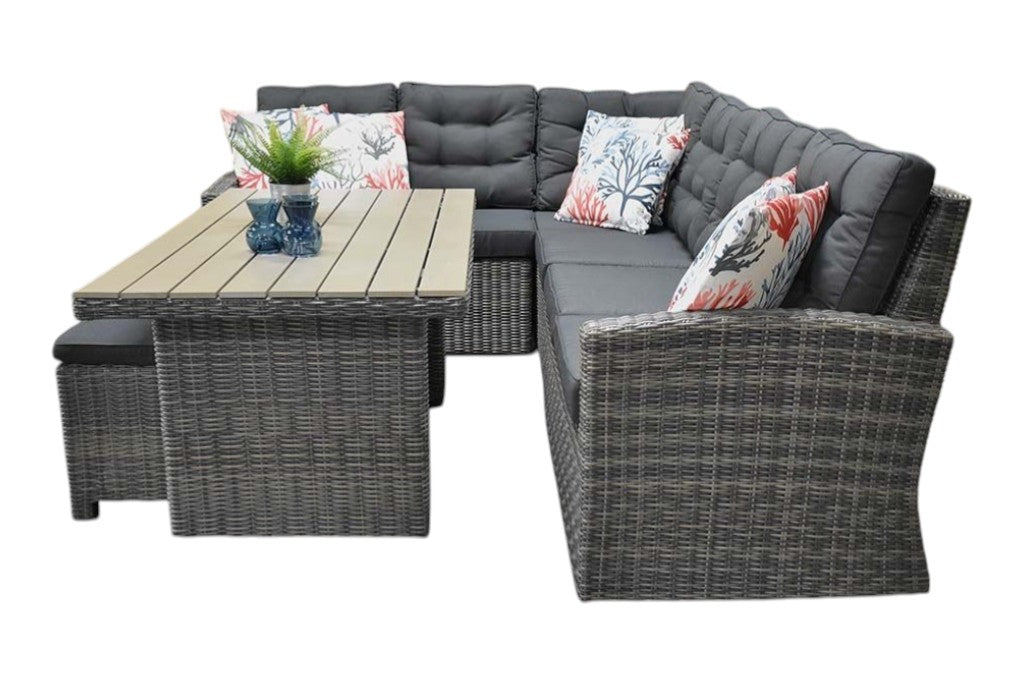 Denver Dining Loungeset - Kobo Grey / Polywood