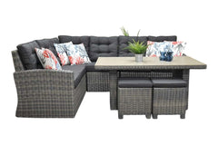 Denver Dining Loungeset - Kobo Grey / Polywood