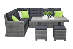 Denver Dining Loungeset - Natural Grey / Polywood