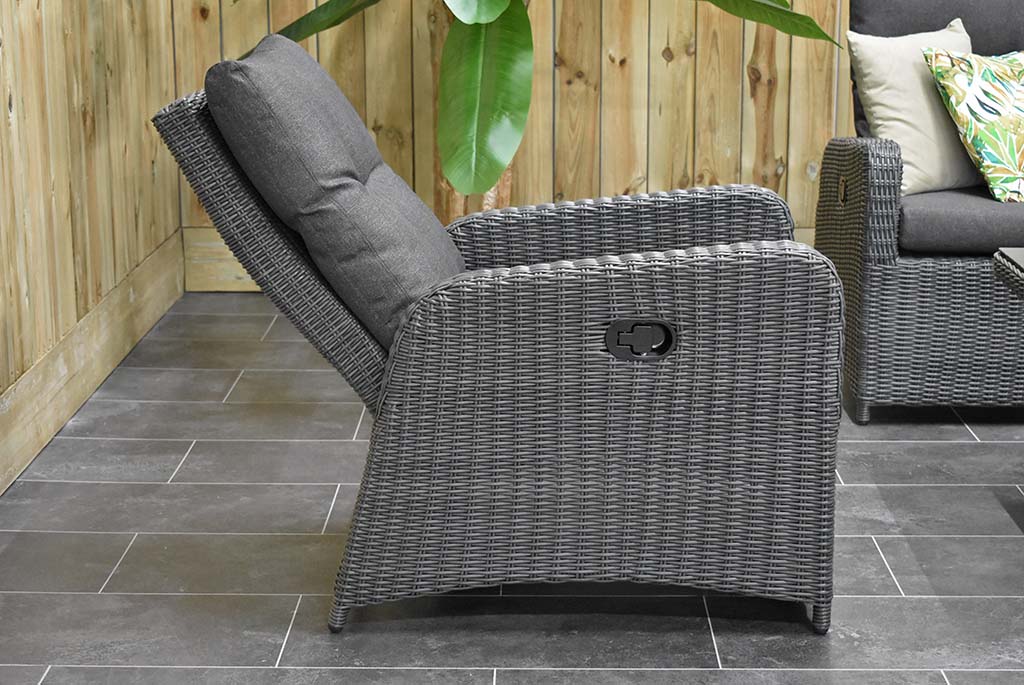 Outnest Florida Lounge Tuinstoel Rock Grey zijaanzicht