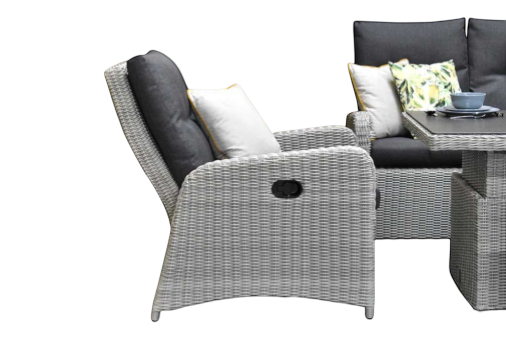 Florida Verstelbare Dining Loungeset - Light Kobo Grey