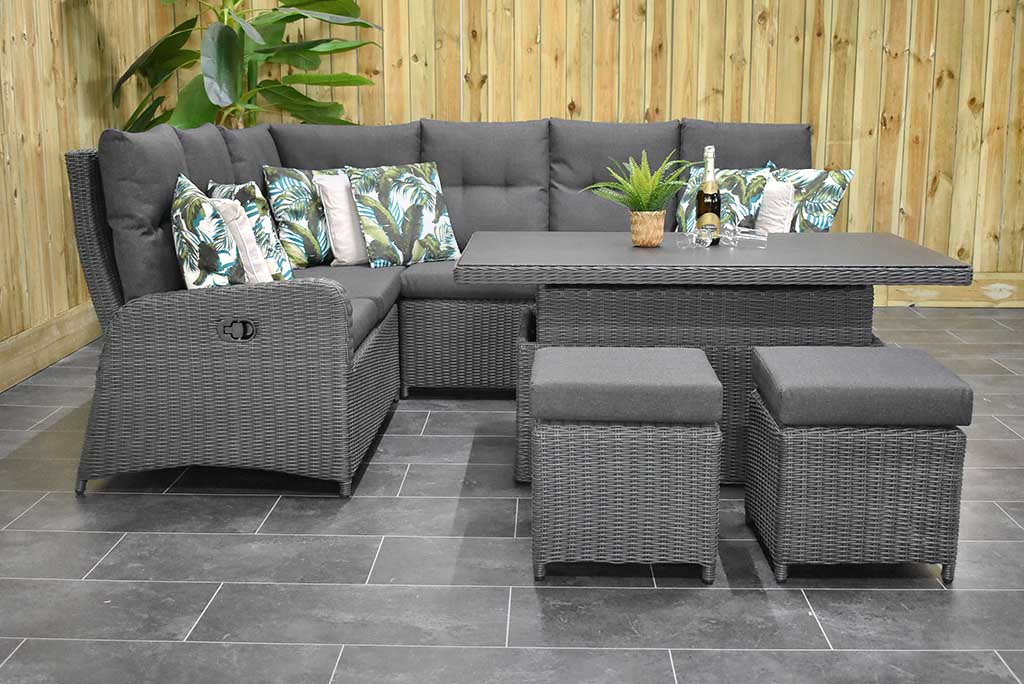 Florida Verstelbare Dining Loungeset Hoekbank Rock Grey hoekbank detail