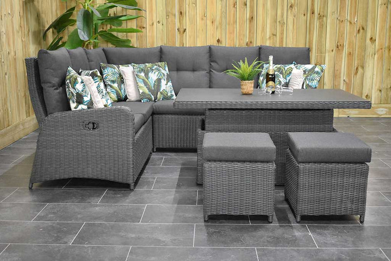 Florida Verstelbare Dining Loungeset Hoekbank Rock Grey hoekbank detail