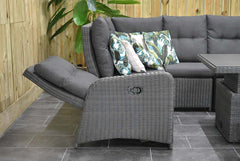Florida Verstelbare Dining Loungeset Hoekbank Rock Grey verstelbare rugleuning detail