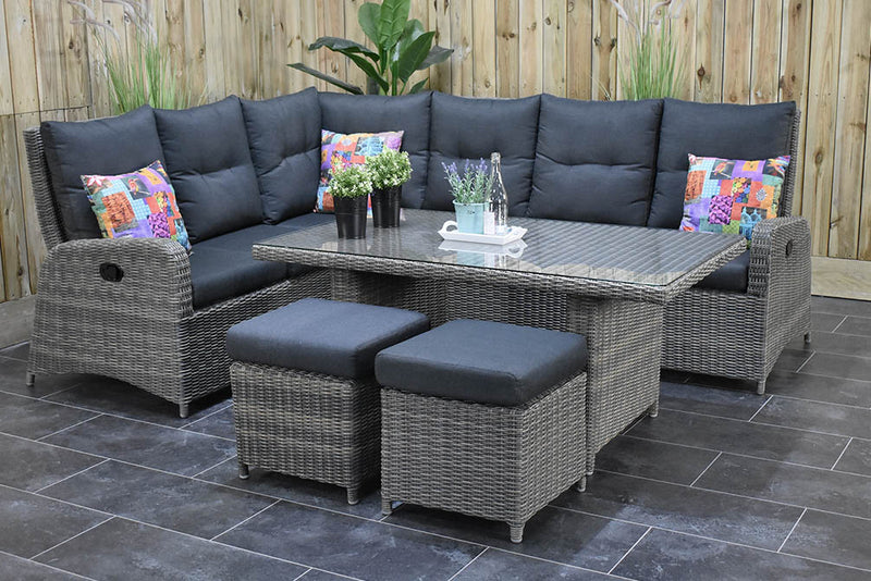 Florida Verstelbare Dining Loungeset Hoekbank Kobo Grey hoekbank detail