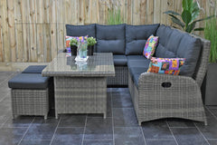 Florida Verstelbare Dining Loungeset Hoekbank Kobo Grey verstelbare rugleuning detail