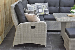 Florida Verstelbare Dining Loungeset Hoekbank Light Kobo Grey achteraanzicht
