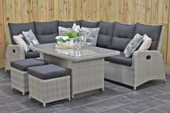 Florida Verstelbare Dining Loungeset Hoekbank Light Kobo Grey hoekbank detail