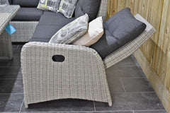 Florida Verstelbare Dining Loungeset Hoekbank Light Kobo Grey compleet sfeerbeeld