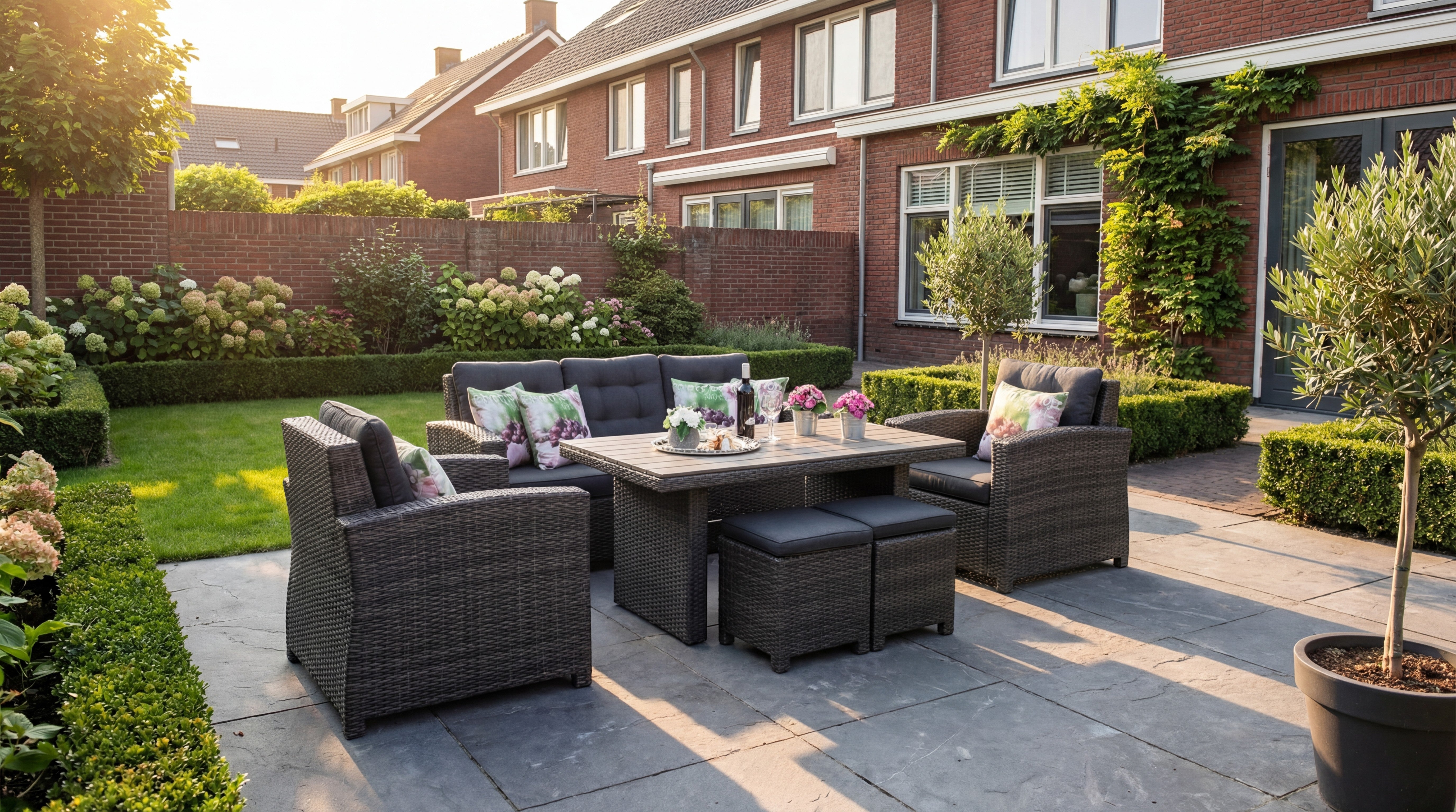 Minnesota Dining Loungeset - Dark Grey / Polywood