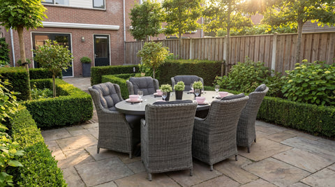 Akron-Darwin Tuinset 6 Personen - Keramisch blad / Kobo Grey
