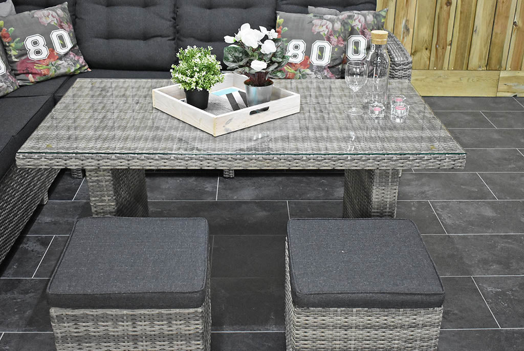 Outnest Las Palmas hoge tafel glas detail