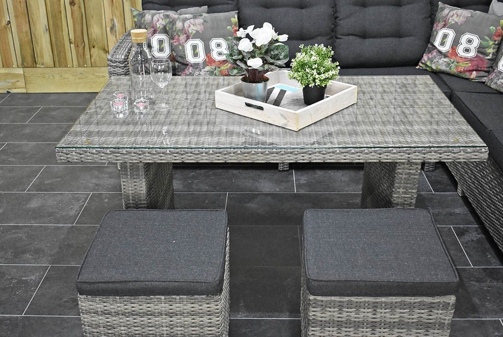 Outnest Las Palmas hoge tafel glas detail