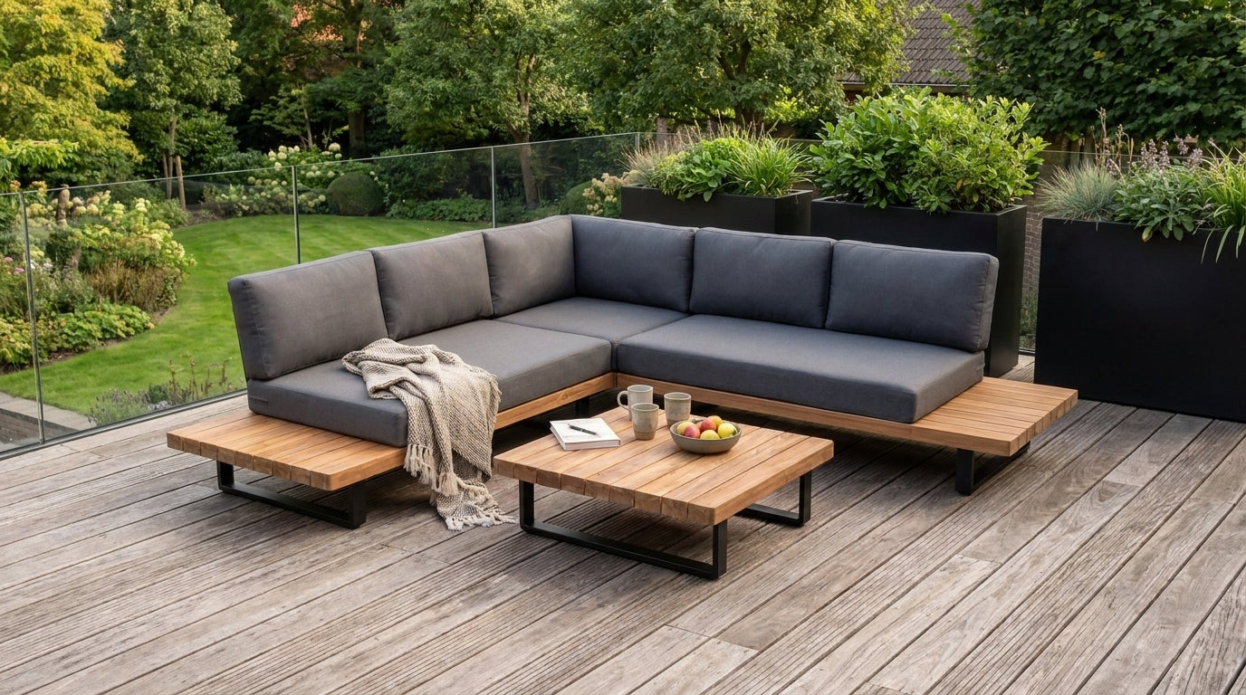 Atlanta Hoek Loungeset in een wooden terrace - sfeerfoto