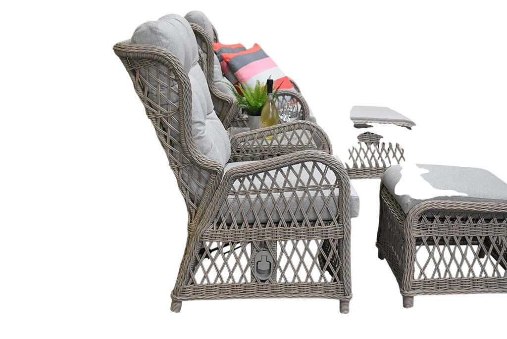 Lucca Verstelbare Loungeset - Faded Sand