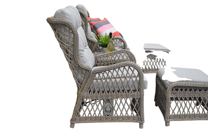 Lucca Verstelbare Loungeset - Faded Sand