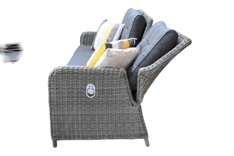 Madrid Verstelbare Dining Loungeset 3-zits + 2 stoelen - Spraystone / Kobo Grey / Hoog XL