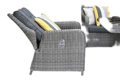 Madrid Verstelbare Dining Loungeset 3-zits + 2 stoelen - Spraystone / Kobo Grey / Hoog XL