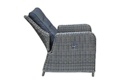 Madrid Verstelbare Dining Loungeset 3-zits + 2 stoelen - Glas / Kobo Grey / Hoog