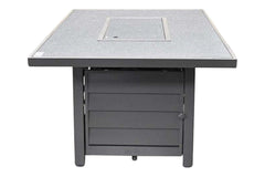Madrid Verstelbare Dining Loungeset 4 Personen - Spraystone / Kobo Grey / Vuurtafel 150 cm