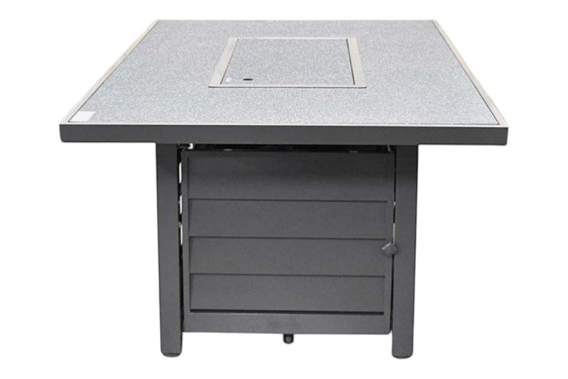 Madrid Verstelbare Dining Loungeset 4 Personen - Spraystone / Kobo Grey / Vuurtafel 150 cm