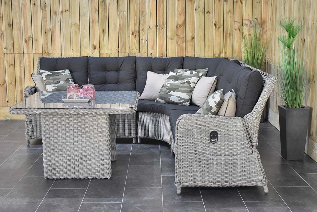 Madrid verstelbare hoekbank Light Kobo Grey - detail - Outnest Prestige