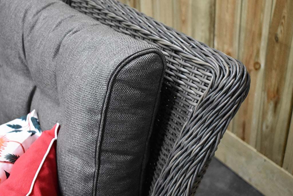 Madrid verstelbare hoekbank Rock Grey met schap-tafel - detail 11 - Outnest Prestige