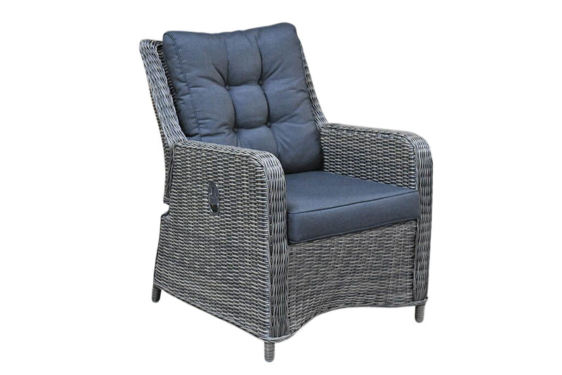 Madrid Verstelbare Dining Loungeset 4 Personen - Glas / Kobo Grey / Hoog