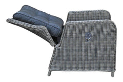 Madrid Verstelbare Dining Loungeset 4 Personen - Spraystone / Kobo Grey / Vuurtafel 150 cm