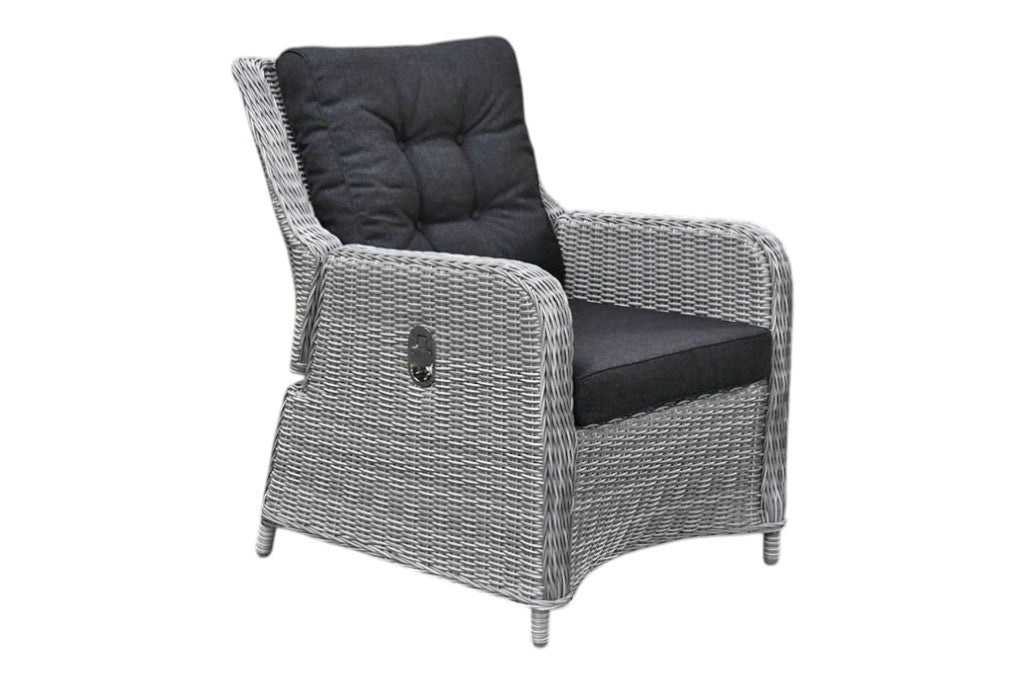 Madrid Verstelbare Dining Loungeset 4 Personen - Glas / Light Kobo Grey / Hoog