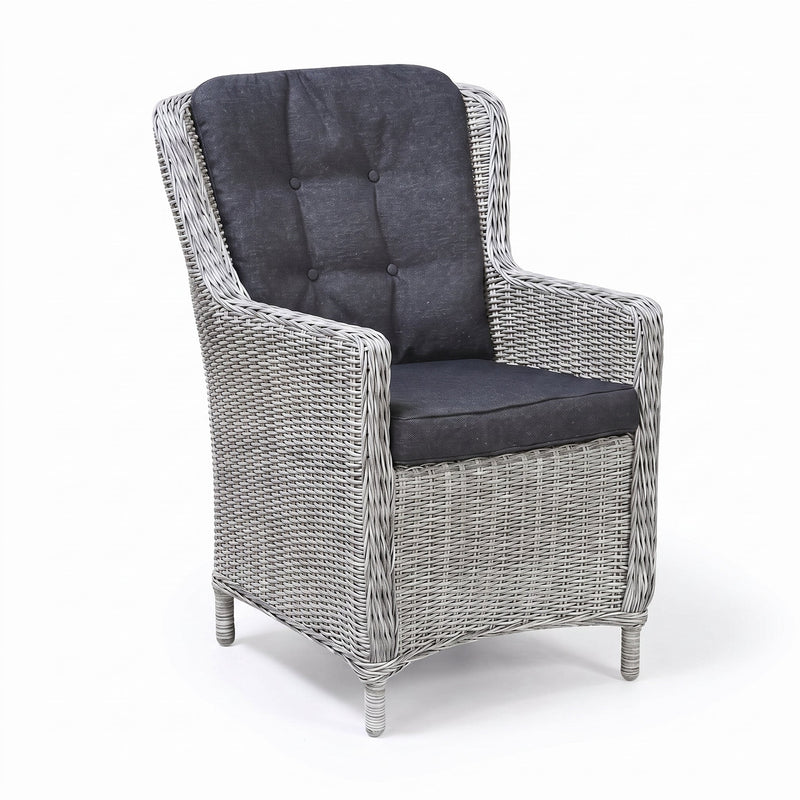 Marina Tuinstoel | Dining - Light Kobo Grey in een sfeervolle tuin - Outnest tuinmeubelen