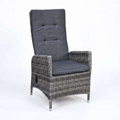 Menorca Verstelbare Tuinstoel Two Tone Grey | Dining in een sfeervolle tuin - Outnest tuinmeubelen