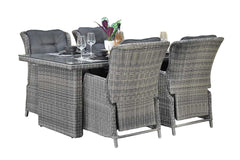 Menorca-Darwin verstelbare Tuinset 4 Personen