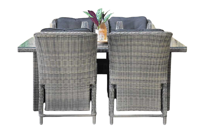 Menorca-Darwin verstelbare Tuinset 4 Personen