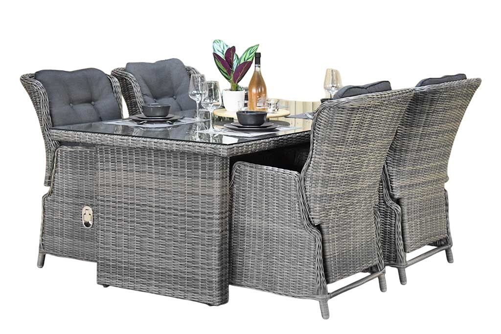 Menorca-Darwin verstelbare Tuinset 4 Personen