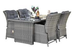 Menorca-Darwin verstelbare Tuinset 4 Personen