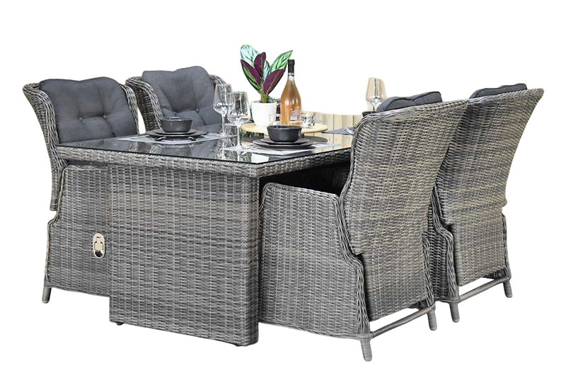 Menorca-Darwin verstelbare Tuinset 4 Personen