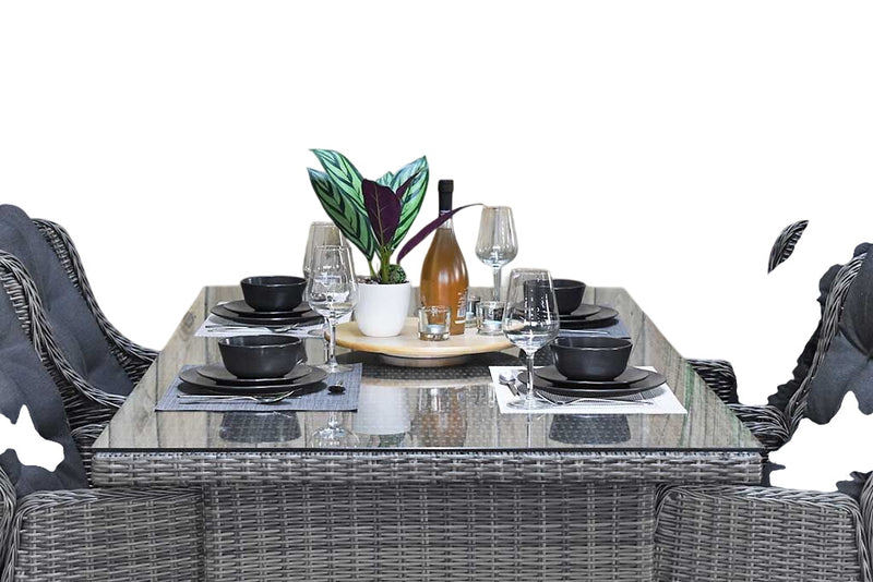 Menorca-Darwin verstelbare Tuinset 4 Personen