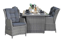 Menorca-Darwin verstelbare Tuinset 4 Personen