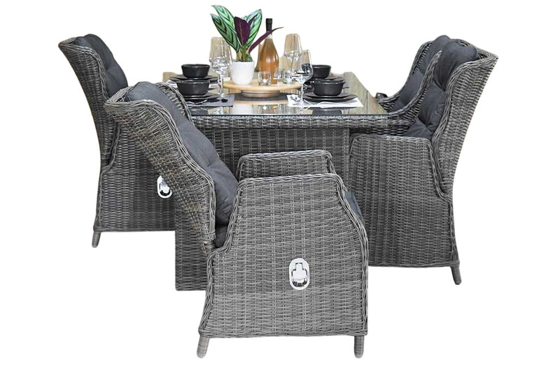 Menorca-Darwin verstelbare Tuinset 4 Personen