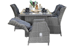 Menorca-Darwin verstelbare Tuinset 4 Personen