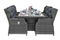 Menorca-Barcelona verstelbare Tuinset 6 Personen - Kobo Grey