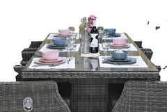 Menorca-Barcelona verstelbare Tuinset 6 Personen - Kobo Grey