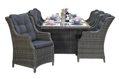 Menorca-Darwin Tuinset 6 Personen - Kobo Grey