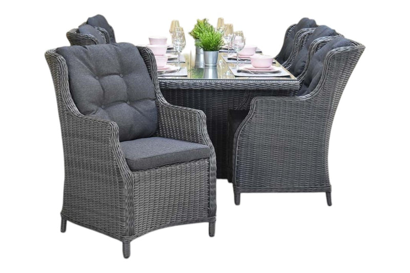 Menorca-Darwin Tuinset 6 Personen - Rock Grey